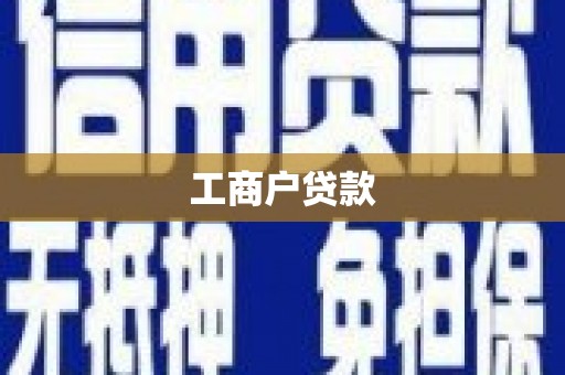 凤城工商户贷款