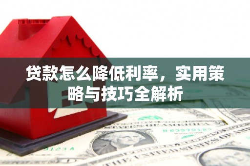 巧家贷款怎么降低利率，实用策略与技巧全解析
