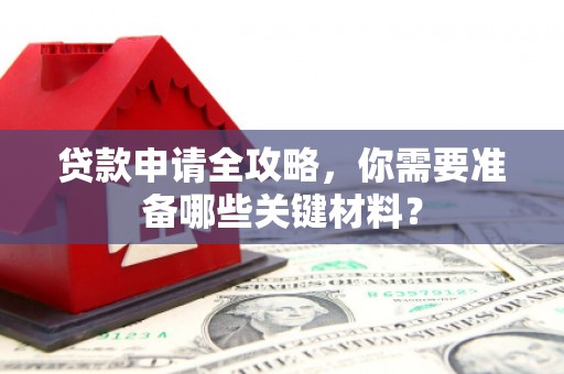 甘南贷款申请全攻略，你需要准备哪些关键材料？