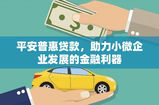 太子河平安普惠贷款，助力小微企业发展的金融利器