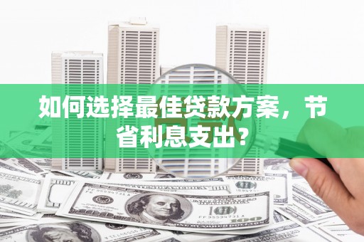 桃园如何选择最佳贷款方案，节省利息支出？