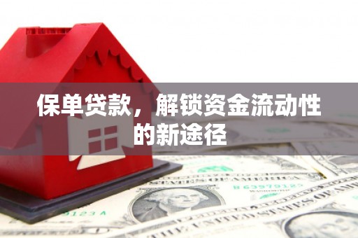 大竹保单贷款，解锁资金流动性的新途径