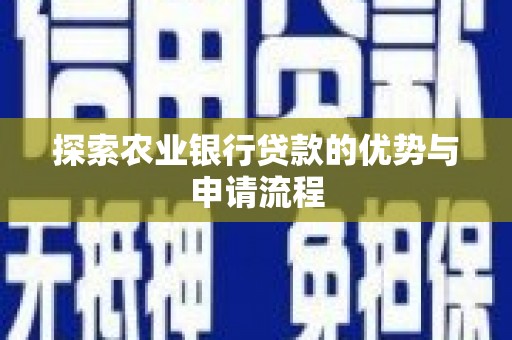 荔城探索农业银行贷款的优势与申请流程