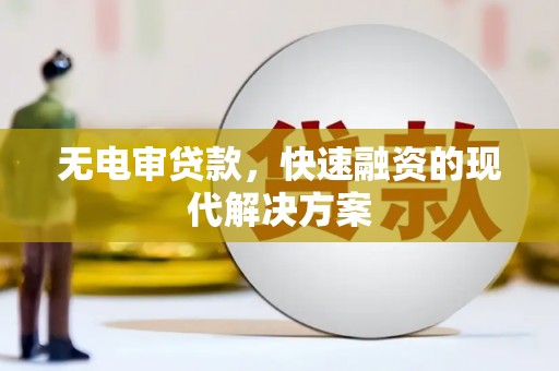勉县无电审贷款，快速融资的现代解决方案