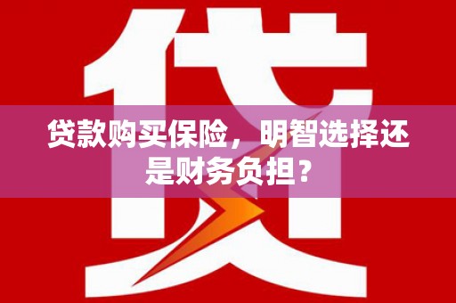 武川贷款购买保险，明智选择还是财务负担？