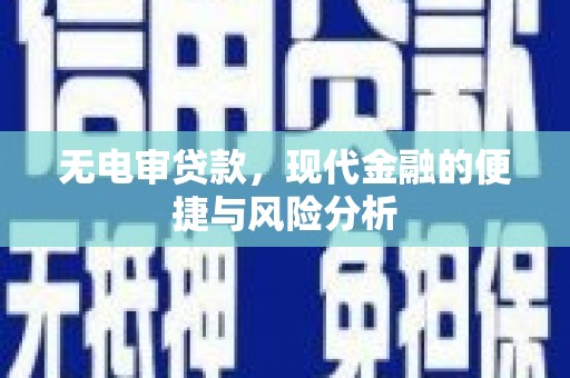 贺州无电审贷款，现代金融的便捷与风险分析
