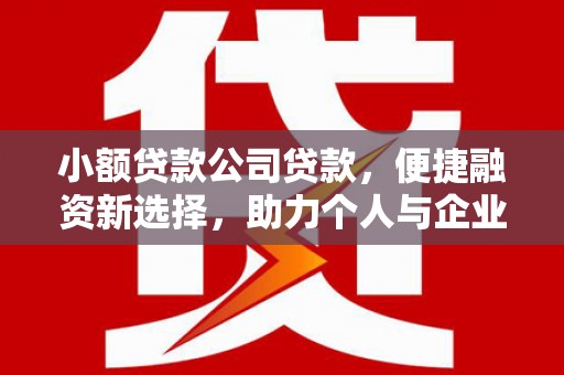 高邮小额贷款公司贷款，便捷融资新选择，助力个人与企业成长