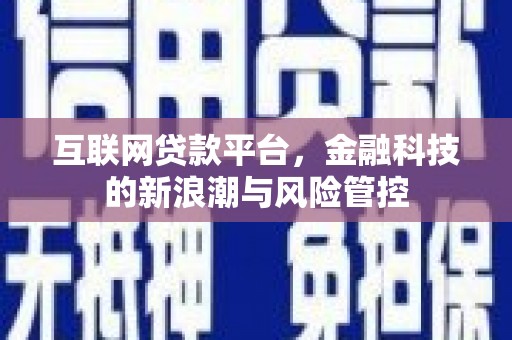 梁山互联网贷款平台，金融科技的新浪潮与风险管控