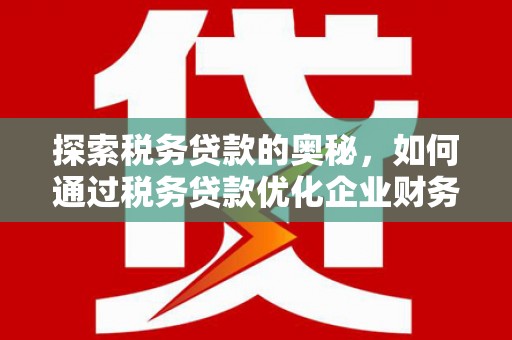 兰山探索税务贷款的奥秘，如何通过税务贷款优化企业财务