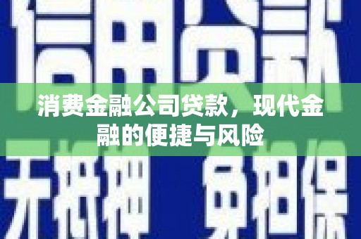 正蓝旗消费金融公司贷款，现代金融的便捷与风险