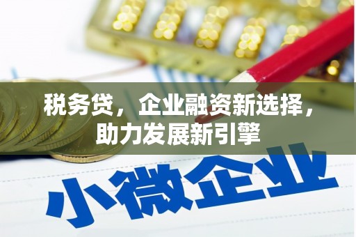 瑞芳税务贷，企业融资新选择，助力发展新引擎