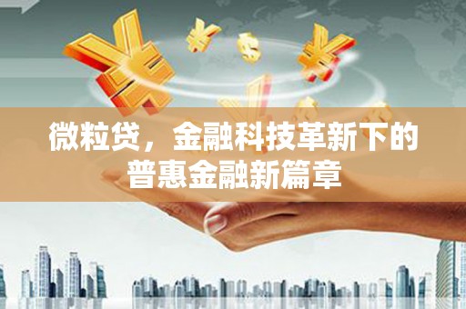 建华微粒贷，金融科技革新下的普惠金融新篇章